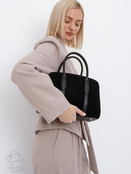 Сумка женская кожаная 8007-1S black Velina Fabbiano-Safenta
