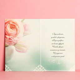 Цена за 10 шт. Открытка Поздравляю, чайная роза, 12 18 см - Дарите счастье фото 2