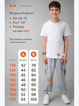 Брюки из футера двухнитки для мальчика Happyfox