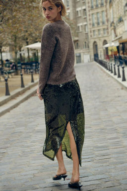 SEQUINNED MIDI SKIRT - Zara фото 3
