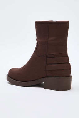 Kahverengi Suet Toka Detay? Blok Topuklu Kad?n Bot TAKAW26BO00113 - Trendyolmilla фото 7