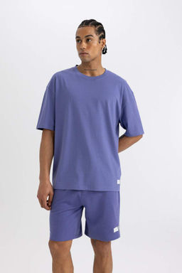 DeFactoFit Oversize-футболка широкого кроя с круглым вырезом и короткими рукавами с принтом