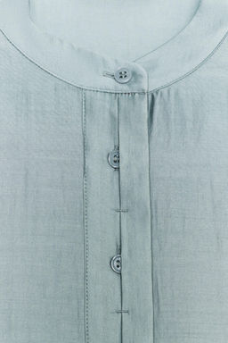 BLUSA FLUIDA MANGA CORTA ZW COLLECTION / Gris azul - Zara фото 9