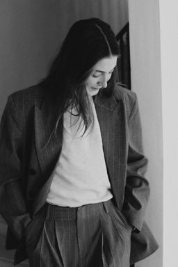 OVERSIZE PINSTRIPE BLAZER - Zara фото 3