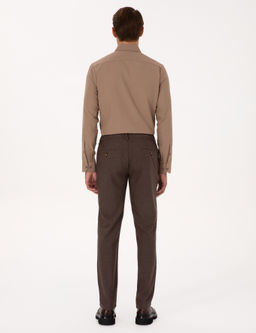 A__k Kahverengi Slim Fit Kuma_ Pantolon - Pierre cardin фото 10