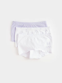 Bask?l? K?z ?ocuk Boxer 3l?