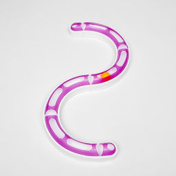 Игрушка для кошек Пижон 2-в-1 Круг и волна с 2 вариантами сборки, белая/фиолетовая  фото 2