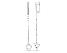 Моносерьги из серебра без вставки, Ю-23014р