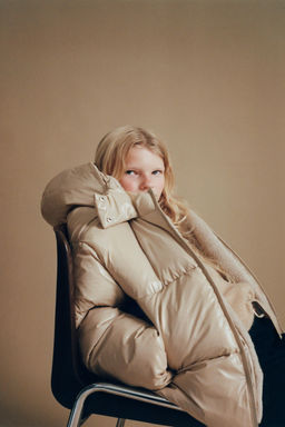 SHINY PUFFER JACKET WITH FAUX FUR LINING - Zara фото 10