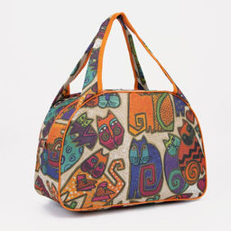 Сумка дорожная женская на молнии, разноцветная