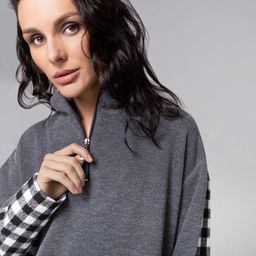 Свитшот с имитацией многослойности, Путешествие начинается (мокрый асфальт) - Charutti фото 3