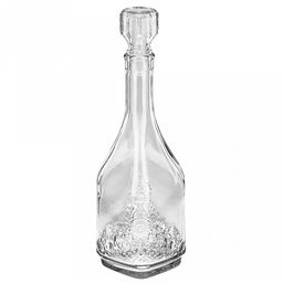 Графин-штоф стеклянный Антоша-1 0,5л, 8х8х22,3см, с пробкой (Россия)