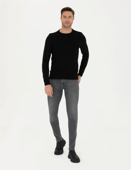 Gri Slim Fit Jean Pantolon