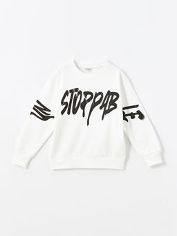 Bisiklet Yaka Erkek ?ocuk Sweatshirt