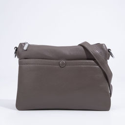 Сумка кросс-боди на молнии, цвет коричневый