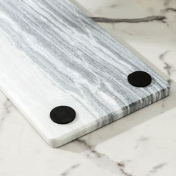 Доска для подачи Magistro Graystone, 38×18 см, из мрамора, серая