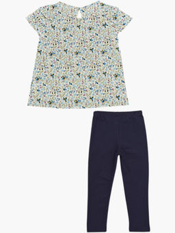 Комплект для девочки детский сад UD 1841 зеленые цветочки - Mini maxi фото 6