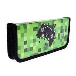 Пенал школьный, 1 секция, 9×19.5×2.5 см «Гейм пиксели»
