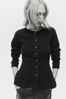 C?rdigan en punto de canal? con peplum - H&m фото 4