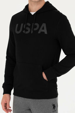 U. S. Polo Assn Мужская черная базовая толстовка с капюшоном - U.s. polo assn фото 6