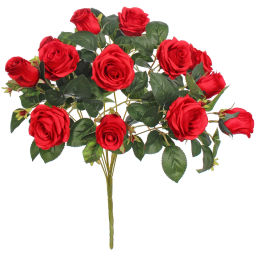 Искусственные цветы "Розовая фантазия" 48см 13 цветков красные