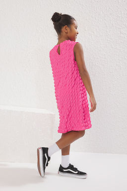 Lila K?z Cocuk Mini Me Dokulu Orme Elbise TKDSS25EL00013 - Trendyolmilla фото 7