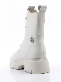 04-PAX85-2Z MILK Ботинки зимние женские (натуральная кожа, 100% шерсть)