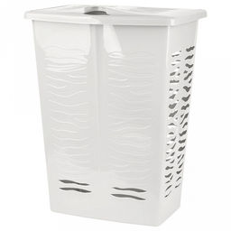 Keeplex Корзина для белья с откидной крышкой пластмассовая Regular, 42л, 39,8х29,9х53,7см, белое облако (Россия)