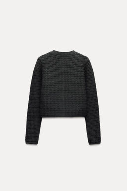 SINGLE-BUTTON KNIT CARDIGAN - Zara фото 4
