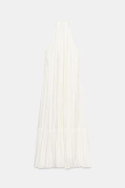 VESTIDO MIDI EFECTO ARRUGADO ABALORIOS / Crudo - Zara фото 10