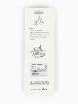 Цена за 2 шт. Свечи для торта «Серпантин» 10 штук, блестящий голубой