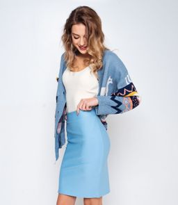 Юбка #302, голубой