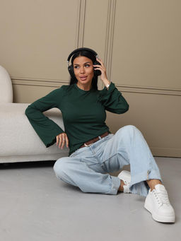 Лонгслив в рубчик мод.2028 - Барболета фото 49