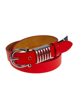 Ремень женский из искусственной кожи, цвет красный