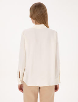 BEYAZ Comfort Fit Uzun Kollu G_mlek - Pierre cardin фото 5