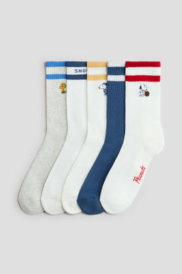 Pack de 5 calcetines con motivo intarsia