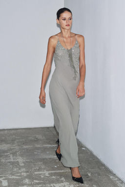 JEWEL STRAP GEORGETTE DRESS