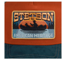 Бейсболка STETSON арт. 7756114 TRUCKER CAP CANOE (оранжевый / синий)  фото 4