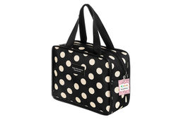 Косметичка - сумочка 23*11,5*18,5 см Черная в белый горошек, с двумя ручками - Elan gallery фото 6