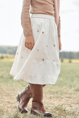 LIMITED EDITION EMBROIDERED FLORAL MIDI SKIRT - Zara фото 4