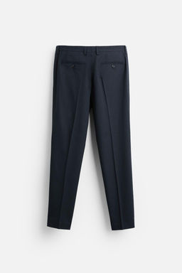 CHECKED TEXTURED WEAVE SUIT TROUSERS - Zara фото 6