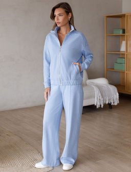 Бомбер среднего объема на молнии из петельчатого футера двухнитки с эластаном - Vilatte фото 5