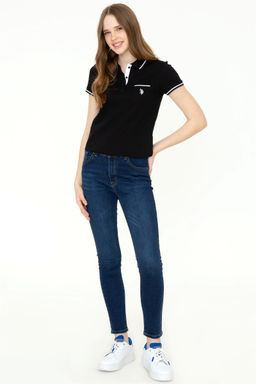 Женские голубые джинсовые брюки Неожиданная скидка в корзине