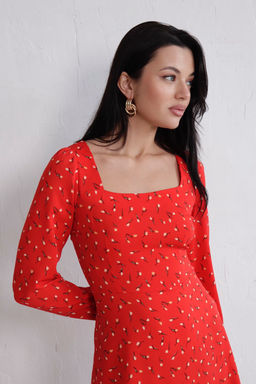 Платье с вырезом каре отрезное по талии - Martichelli фото 79