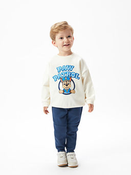 Bisiklet Yaka Uzun Kollu Paw Patrol Bask?l? Erkek Bebek Sweatshirt - Waikiki фото 2