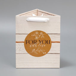 Пакет для цветов треугольный Для тебя 16 20 14,3 см