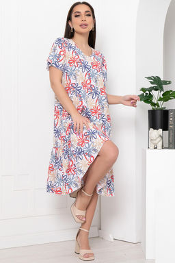 Платье Малика (цветы на белом) П5977 - Lt collection фото 4