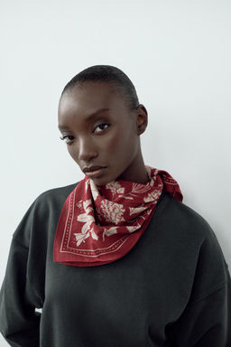 PRINTED COTTON SCARF - Zara фото 2