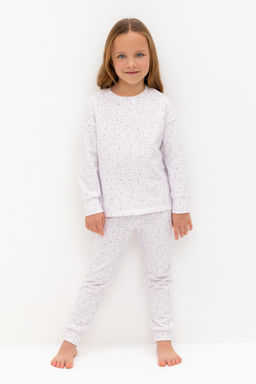 К 1587/нежно-лавандовый,лепестки цветов пижама дет
