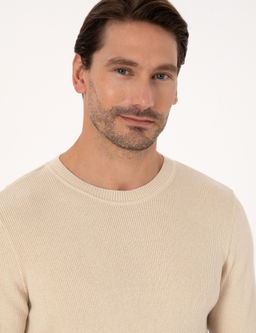 Bej Slim Fit Kazak - Cacharel фото 2